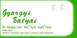 gyorgyi batyai business card